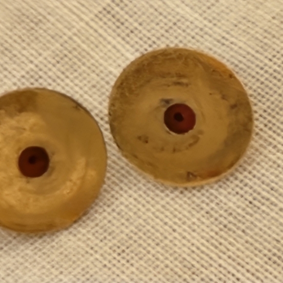 Vintage Faux Ruby and Diamond Stud-Dangle Earrings - Picture 15 of 17